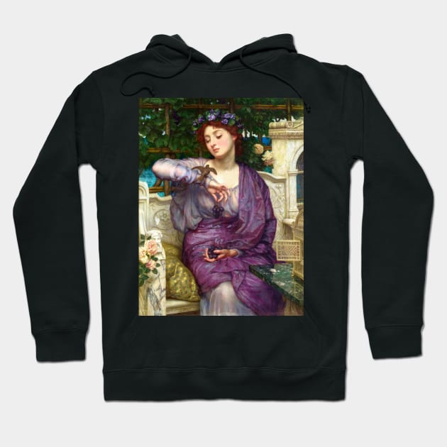 Lesbia and Her Sparrow - Sir John Edward Poynter Hoodie by forgottenbeauty